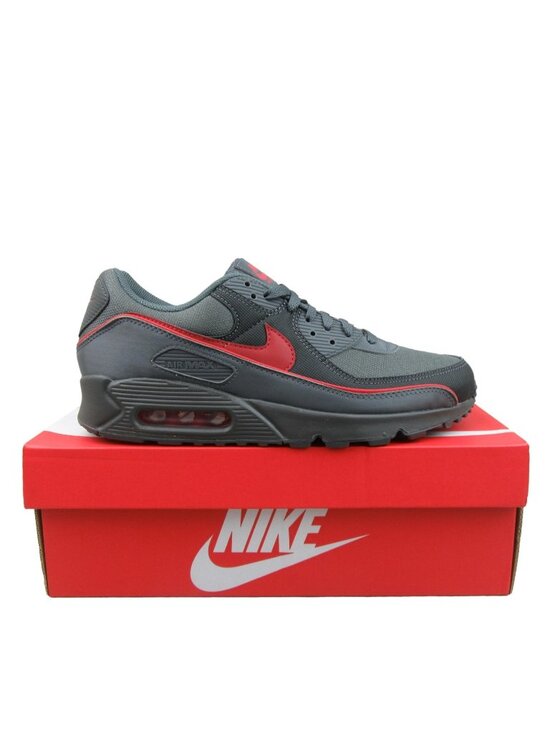 Nike Other - Nike Air Max 90 Premium Men's Size 10.5 Iron Grey Red Shoes NEW
